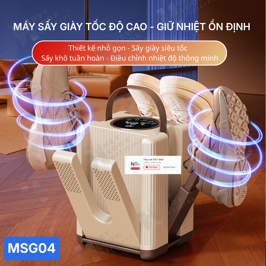 [TTT] Máy Sấy Giày Khử Mùi Bằng Tia Cực Tím Diệt Khuẩn, Xoay 360 Độ Giúp Sấy Giày Khử Mùi Nhanh Chóng - ảnh 4
