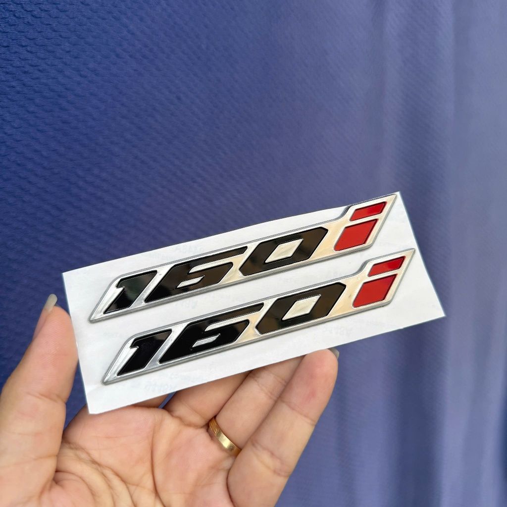 Tem chữ nổi. Số 110i, 125i ,150i , 160i Dán xe Vario. Hàng cao cấp. Sắc nét, không phai màu. Tem Logo xi mạ có keo dán