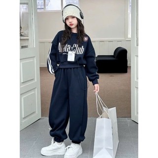 Set Đồ Nỉ Bé Gái Avata Club – Bộ Áo Thu Đông & Quần Jogger, Form Rộng Siêu Đẹp, Mềm Ấm (14–37kg)