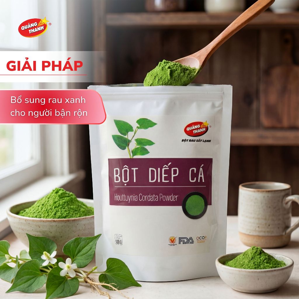 Product image Bột Diếp Cá Quảng Thanh 100% Nguyên Chất Sấy Lạnh Gói 100 gr - Mát gan, hỗ trợ tiêu hóa 3