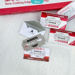 (CÓ TÁCH LẺ) Hộp 100 Lưỡi Dao Lam Dorco Đỏ HQ Sắc Bén, Bền, Dễ Sử Dụng - VIORA SHOP