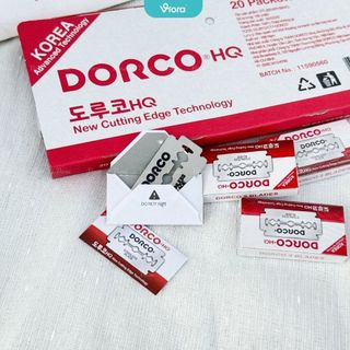 (CÓ TÁCH LẺ) Hộp 100 Lưỡi Dao Lam Dorco Đỏ HQ Sắc Bén, Bền, Dễ Sử Dụng - VIORA SHOP