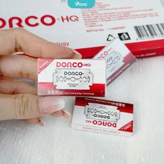 (CÓ TÁCH LẺ) Hộp 100 Lưỡi Dao Lam Dorco Đỏ HQ Sắc Bén, Bền, Dễ Sử Dụng - VIORA SHOP