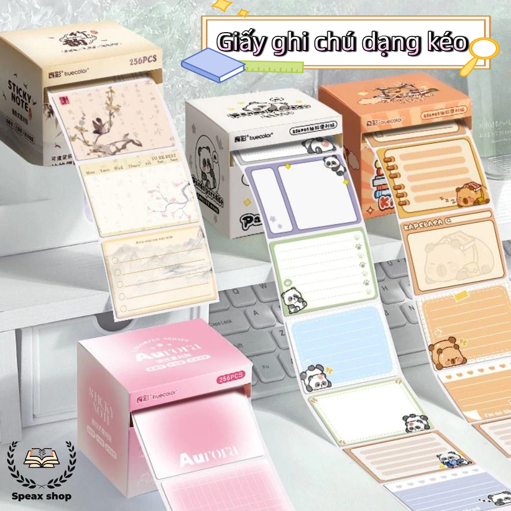 Hộp 126/265 Giấy Note Trong Suốt Chống Thấm NHAMOI, Giấy Ghi Chú Nhiều Màu Viết Được Bút Bi & Gel