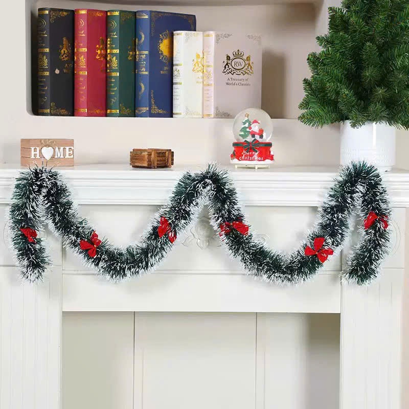 Dây chồn 1m8 + set 12 nơ trang trí không gian giáng sinh - Dây thông Noel