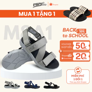 Giày Sandal Quai Chéo Nam Nữ Đi Học Unisex M8A1, Dép Quai Hậu Đế Phylon 4cm Nhẹ Êm Bền