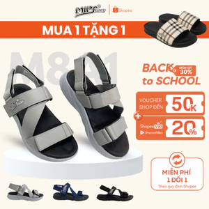 Giày Sandal Nam Nữ M8A1 Mipshoes, Dép Quai Hậu Đi Học Đế Cao Chống Trơn Trượt Êm Bền