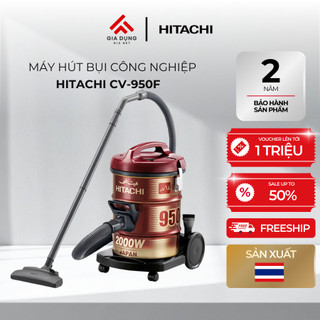 Máy hút bụi công nghiệp Hitachi CV-950F 24CV​​ có công suất lớn 2100W - Dung tích 18L - Bảo hành chính hãng 24 tháng
