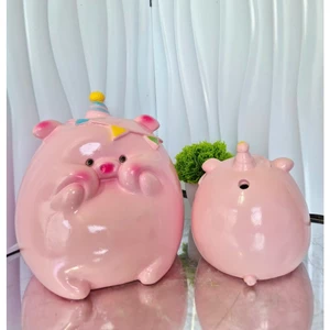 Heo tiết kiệm. Lợn đất tiết kiệm HEO PARTY Sinh Nhật Size to 26x24cm, Size nhỏ 17x15cm siêu xinh. Ống tiết kiệm