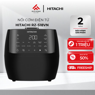 Nồi cơm điện tử Hitachi RZ-S18VN BK 1.8L cảm ứng toàn phần - Công nghệ nấu 3D - Bảo hành chính hãng 24 tháng