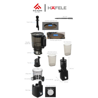 Máy Ép Chậm Hafele HS-J130SG (535.43.396) - Công suất 250W - 1 cối ép - Dung tích 1.0L - Bảo hành 12 tháng