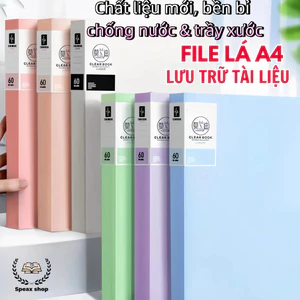 File Lá Đựng Tài Liệu A4 – Nhựa PP Chống Thấm Nước, Nhiều Ngăn, 20/30/40/60 Lá, Văn Phòng & Học Sinh