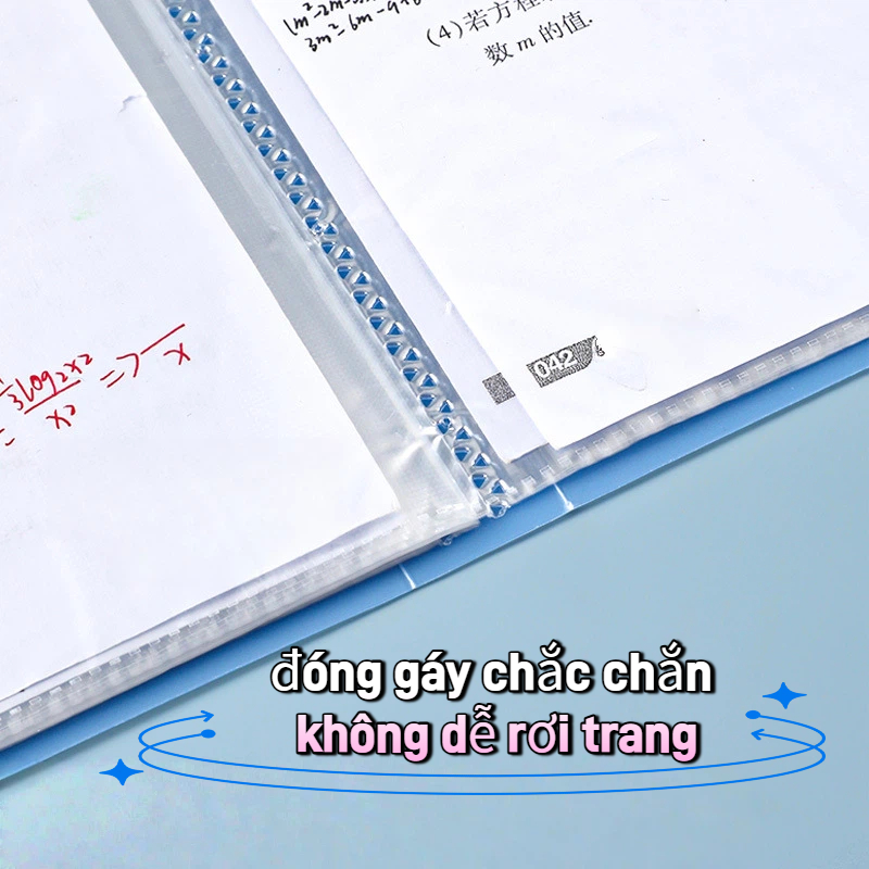 File Lá Đựng Tài Liệu A4 – Nhựa PP Chống Thấm Nước, Nhiều Ngăn, 20/30/40/60 Lá, Văn Phòng & Học Sinh