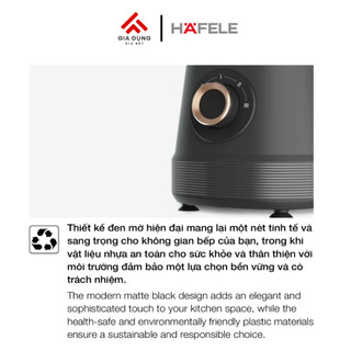 Máy Xay Sinh Tố Hafele HS-B1521TB (535.44.163) - Công suất 600W - 2 cối - Cối 1.5L và cốc xay 0.1L  - Bảo hành 24 tháng