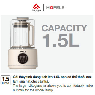 Máy Làm Sữa Đậu Nành Hafele HS-B151NW (535.43.485) - Điều khiển cảm hứng với nhiều chế độ - Bảo hành 24 tháng