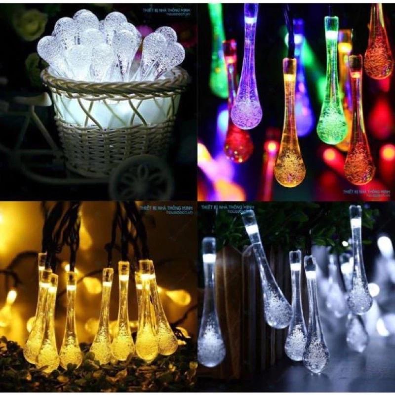 [ HỎA TỐC ] Dây Đèn Led Hình Giọt Nước Dài 10M Có Đầu Nối, Nhiều Màu Nháy Đẹp Lung Linh, Dùng Trang Trí Decor Nhà, Quán
