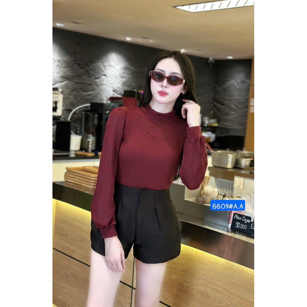 Áo nhiệt pha ren 6609#. Hàng QC full hộp