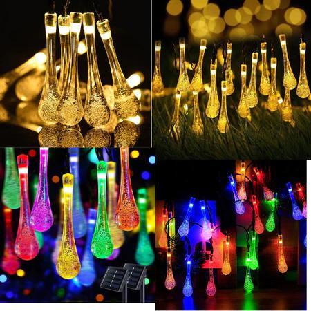 [ HỎA TỐC ] Dây Đèn Led Hình Giọt Nước Dài 10M Có Đầu Nối, Nhiều Màu Nháy Đẹp Lung Linh, Dùng Trang Trí Decor Nhà, Quán