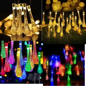 Dây Đèn Led Hình Giọt Nước Dài 10M Có Đầu Nối, Nhiều Màu Nháy Đẹp Lung Linh, Dùng Trang Trí Decor Nhà, Quán