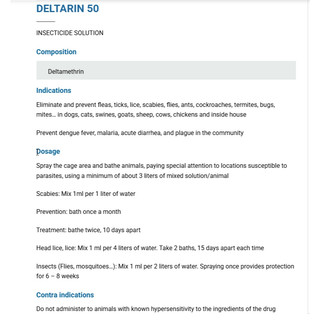 Deltarin Vb Pharm dung dịch hỗ trợ kiểm soát côn trùng,muỗi, kiến, dán, bọ chét, mạt gà trên chó mèo