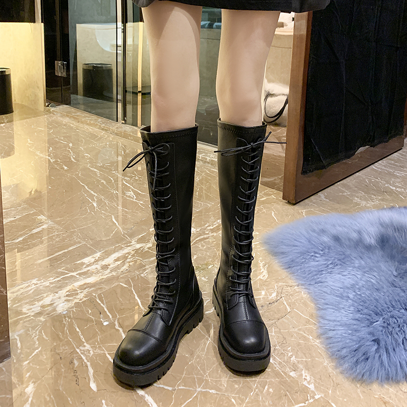 Boots Bốt Cao Cổ Kéo Khoá Đế Chunky Tăng Chiều Cao BTC01