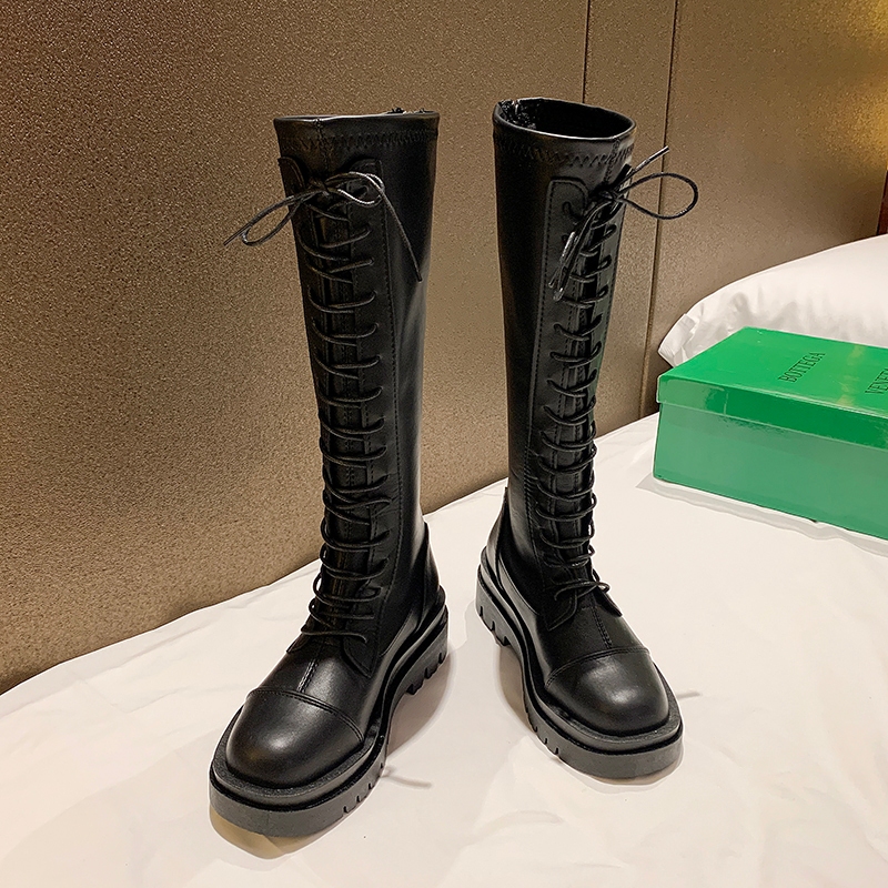 Boots Bốt Cao Cổ Kéo Khoá Đế Chunky Tăng Chiều Cao BTC01