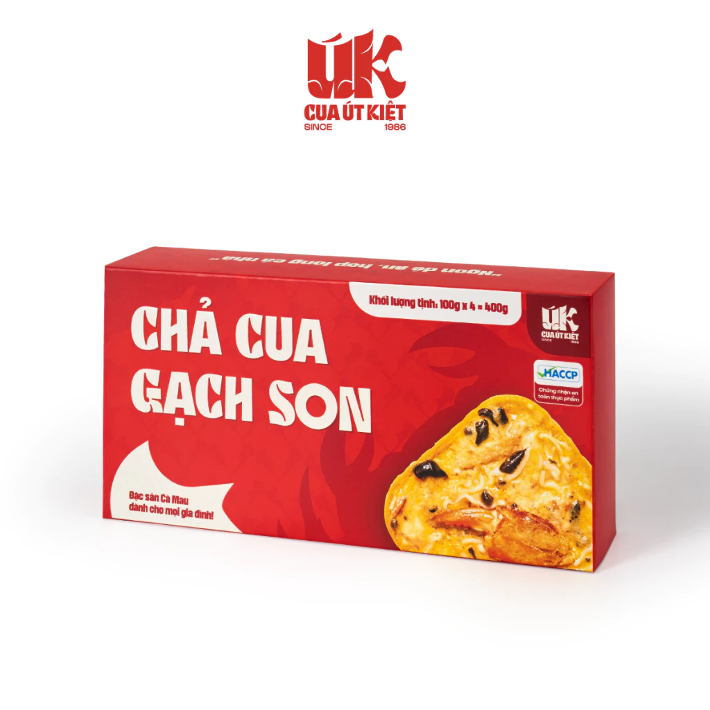 Chả Cua Gạch Son Út Kiệt từ Cua Cà Mau ăn liền tiện lợi, siêu ngon không chất bảo quản - Pack 3 (300gr) & Pack 4 (400gr)