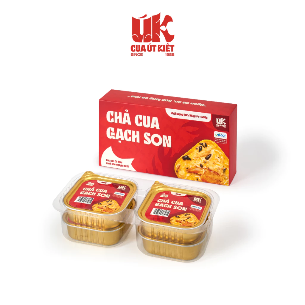 Chả Cua Gạch Son Út Kiệt từ Cua Cà Mau ăn liền tiện lợi, siêu ngon không chất bảo quản - Pack 3 (300gr) & Pack 4 (400gr)