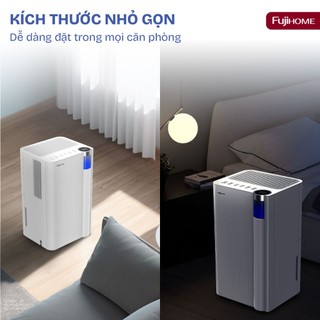 Máy hút ẩm gia dụng Block Fujihome DH10NEW, Công suất hút 10 lít/ ngày độ ồn thấp, lọc không khí ionizer