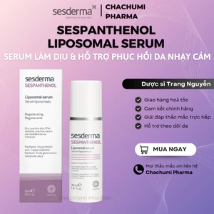 Serum Sesderma Sespanthenol Liposomal Serum 30ml – Serum Làm Dịu, Giảm Kích Ứng&Phục Hồi Da Cấp Tốc