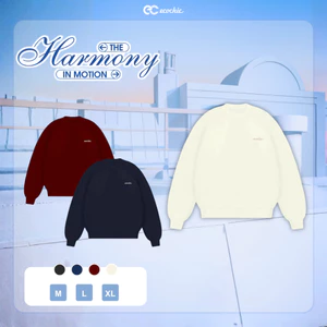 Áo Sweater Nỉ Nhung ECOCHIC Cổ Tròn Form Rộng Logo Thêu Chất Liệu Mềm Mịn Cao Cấp B214