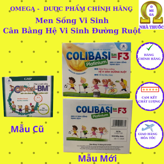 Men Vi Sinh Sống Colibasi-BM F3 [Hộp 20 lọ] – Cân Bằng Hệ Vi Sinh Đường Ruột Giảm Rối Loạn Tiêu Hóa
