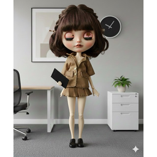 Set veét váy xếp ly size blythe,ob24,xinyi