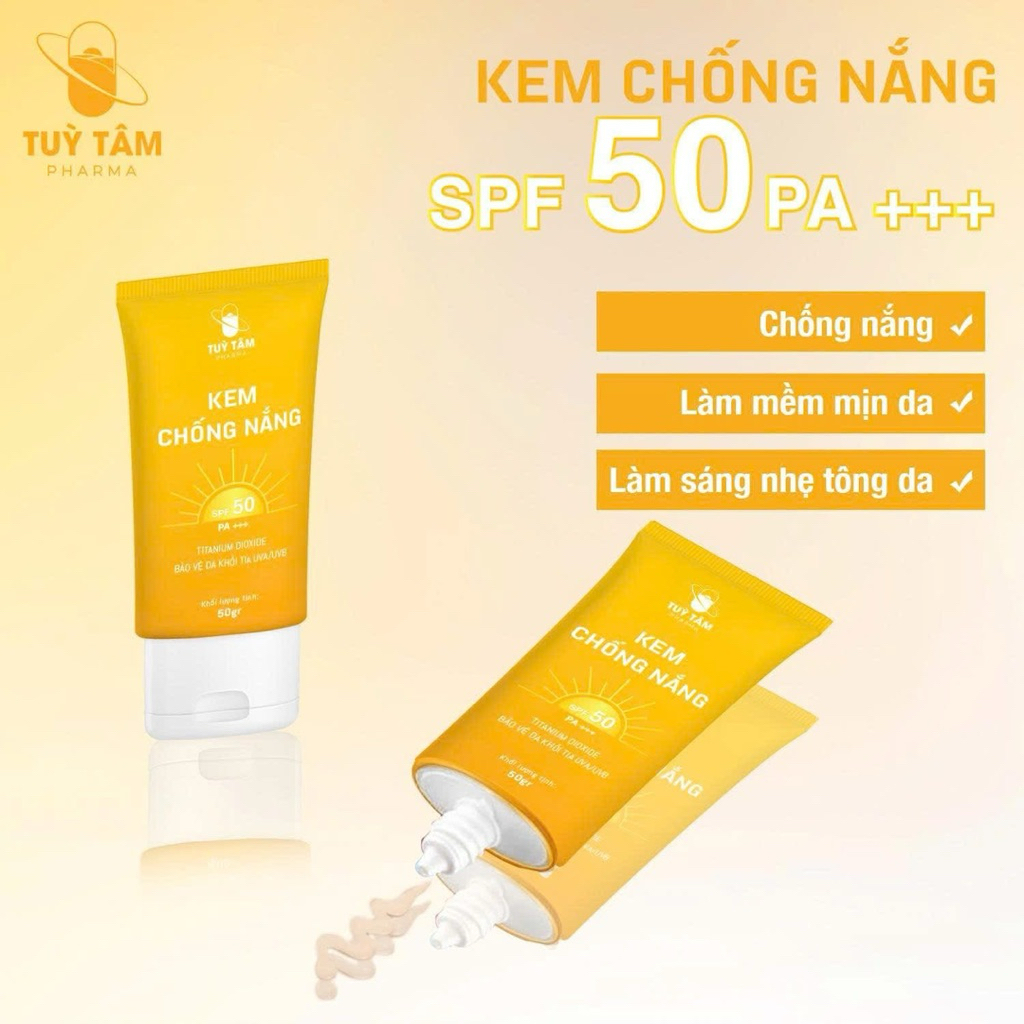 [KEM CHỐNG NẮNG - SAFFRON NANO - TÙY TÂM PHARMA] SPF 50, PA+++