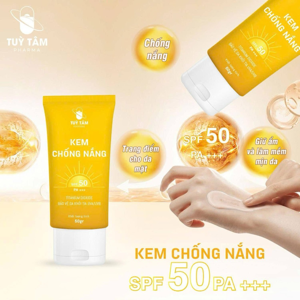 [KEM CHỐNG NẮNG - SAFFRON NANO - TÙY TÂM PHARMA] SPF 50, PA+++