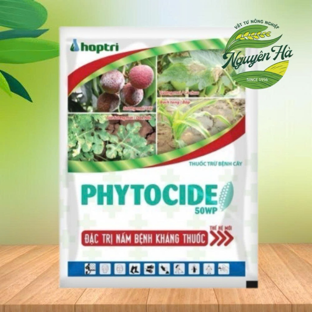 Phytocide quản lý sương mai, mắt cọp, loét sọc mặt cạo cao su, bạch tạng trên bắp gói 15g