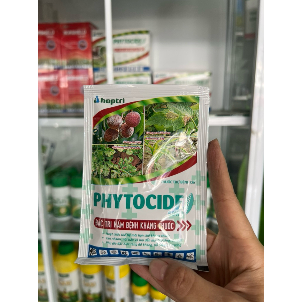 Phytocide quản lý sương mai, mắt cọp, loét sọc mặt cạo cao su, bạch tạng trên bắp gói 15g