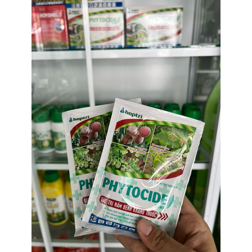 Phytocide quản lý sương mai, mắt cọp, loét sọc mặt cạo cao su, bạch tạng trên bắp gói 15g