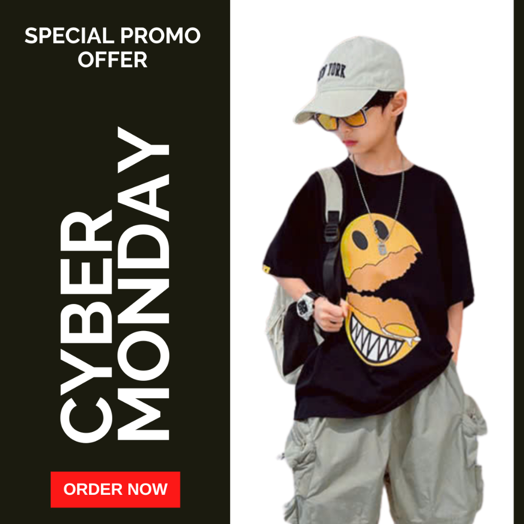 Áo Thun Trẻ Em In Hình Biểu Cảm Độc Lạ, Phong Cách Streetwear Cá Tính B639 | JJ Kids Fashion