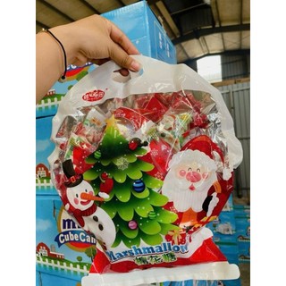 [Hàng mới về]Kẹo bông marshmallow Noel cao cấp. Với bộ kẹo bông marshmallow tạo hình ông già Noel,người tuyết,tuần lộc..