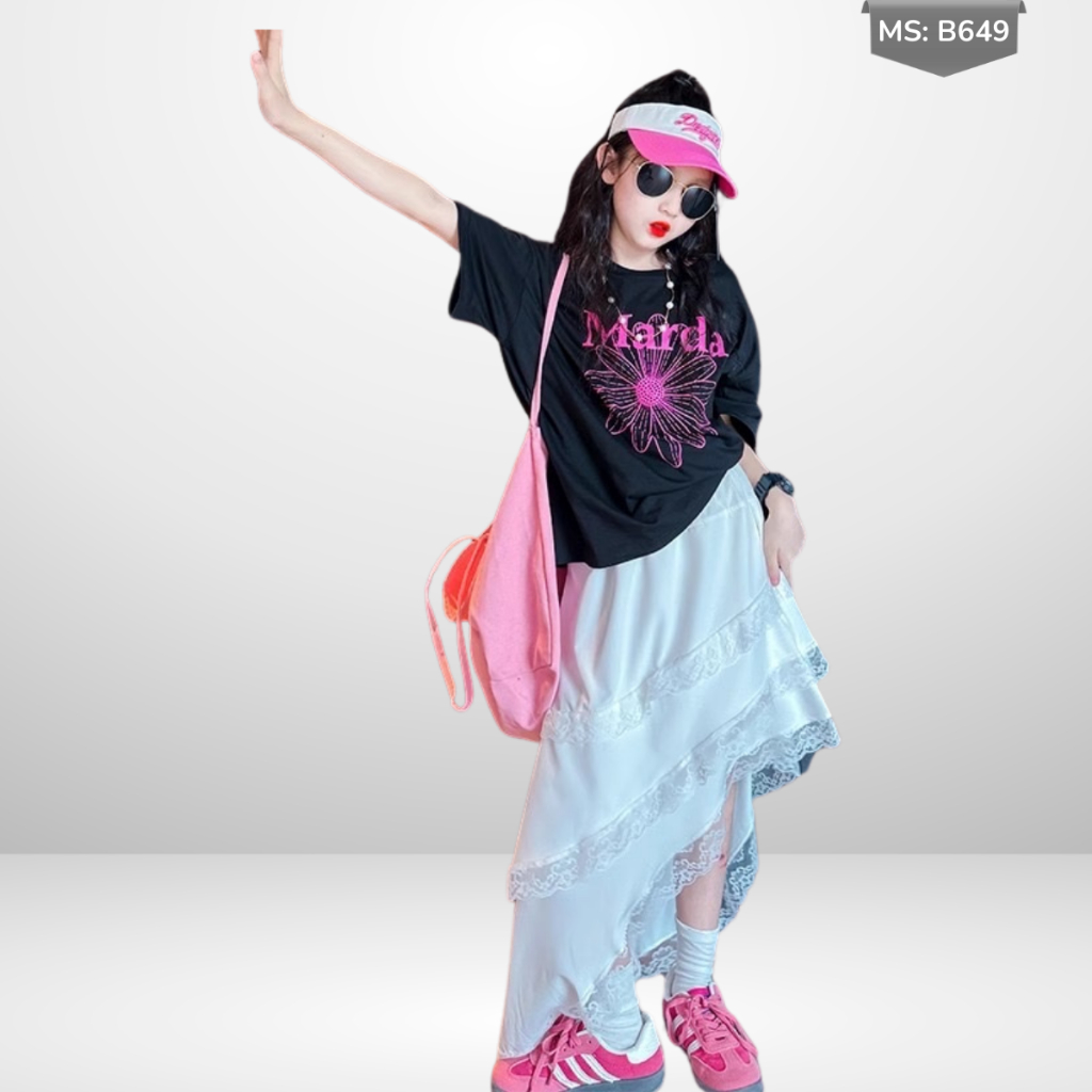 Áo Thun Ngắn Tay Cho Bé Trai, Bé Gái In Hình Năng Động, Cổ Tròn B649 | JJ Kids Fashion