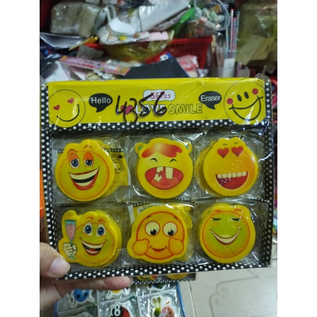 Gôm tẩy chỉ cảm xúc emoji bản to ( 3 viên)