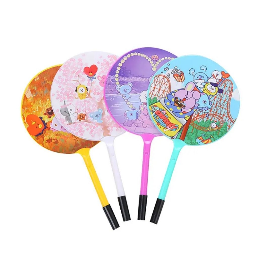 Bút bi mực xanh quạt hình Kawaii (2 cây)