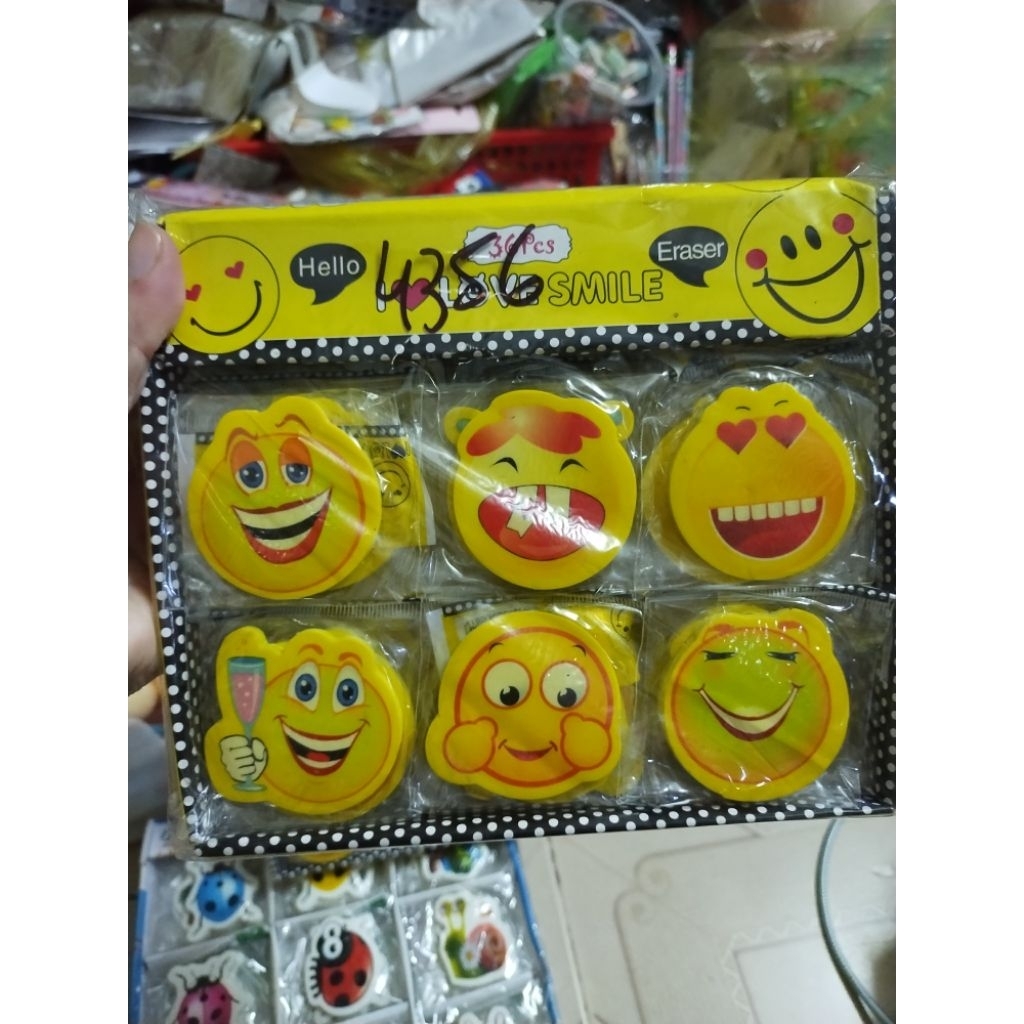 Gôm tẩy chỉ cảm xúc emoji bản to ( 3 viên)