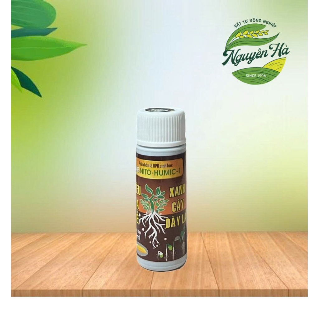 Phân bón lá NPK sinh học NITO HUMIC 1 giúp cây ra rễ, xanh cây, dày lá chai 40ml