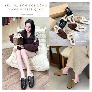 Sục da lộn lót lông brand MIJILI hàng cao cấp fullbox