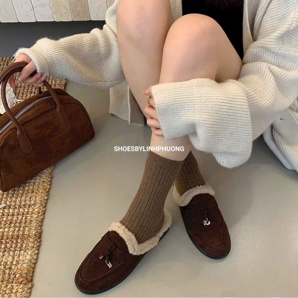 [‼️GIÁ XẢ BỎ MẪU] Sục da lộn lót lông brand MIJILI hàng cao cấp fullbox
