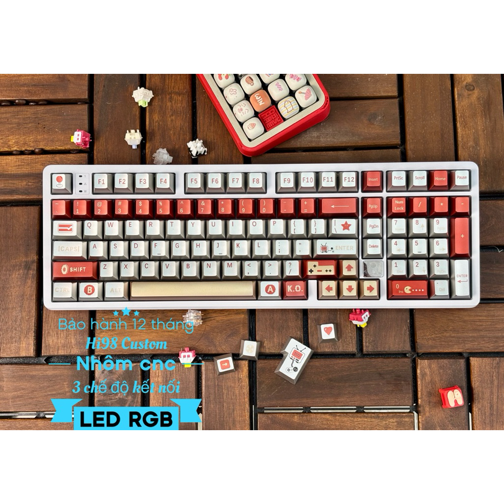 Bàn phím cơ Leobog Hi98C Pro: Nhôm CNC, 3 kết nối, LED RGB, Hotswap, bảo hành 12 tháng. | BigBuy360 - bigbuy360.vn