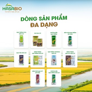 [MUA 2 GIẢM 5%] Bún, Phở ăn liền Gạo trắng - Gạo lứt HỮU CƠ HASABIO