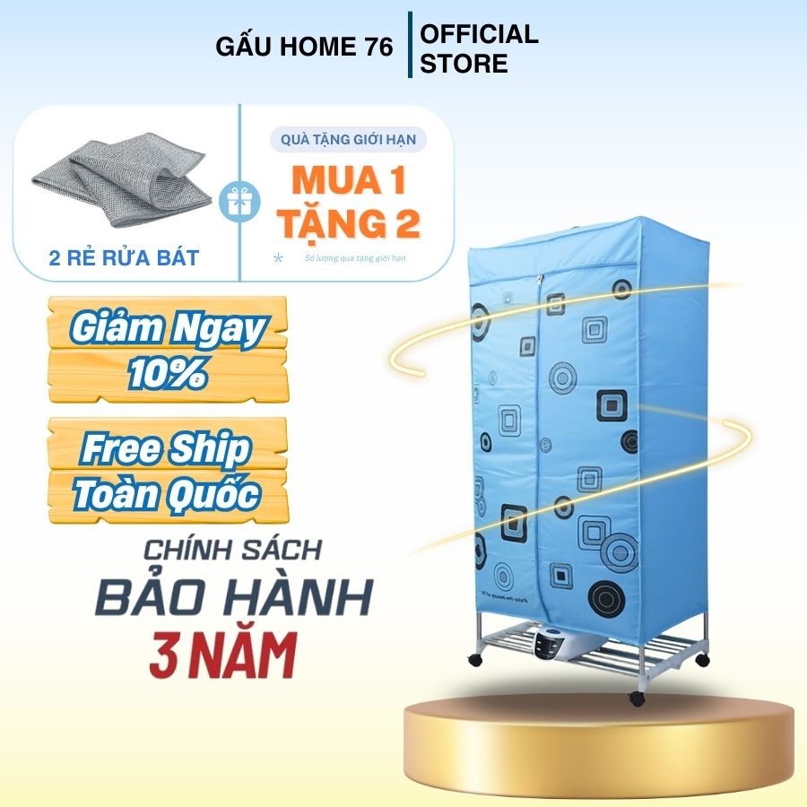 Tủ Sấy Quần Áo Có Điều Khiển Từ Xa Thông Minh - Khô Nhanh - Tiết Kiệm Điện, Sấy Quần Áo Tại Nhà